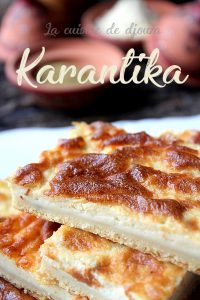 garantika au fromage Karantika, flan salé oranais à la farine de pois chiche