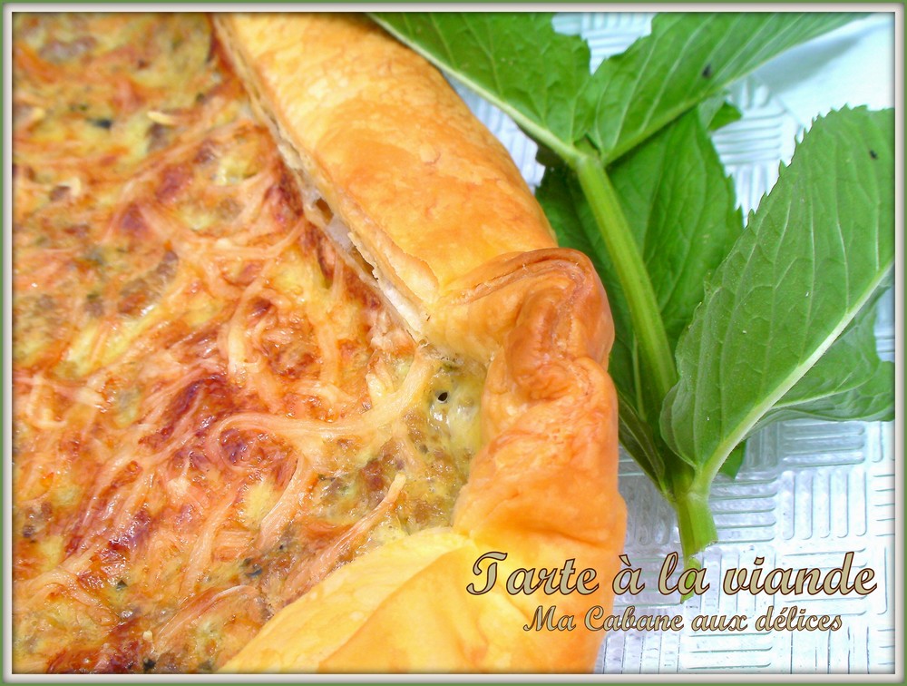Tarte ou quiche a la viande hachée et massalé recette facile à la viande