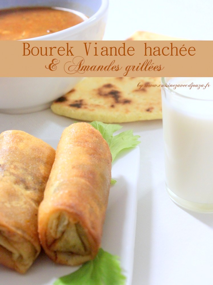 Recette Bourek viande hachée et amandes grillées