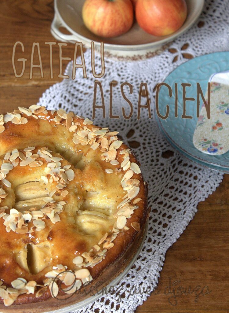 Gâteau tarte alsacienne aux pommes et crème d amande