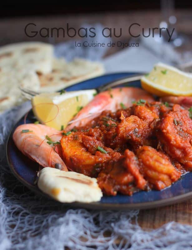 Gambas indienne au curry