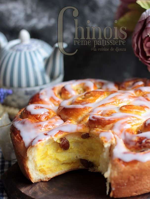 Chinois brioche roulé aux raisins