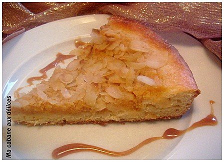 Tarte briochée aux pommes et cannelle amandes