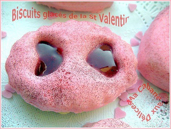 Biscuits glaces de la st valentin