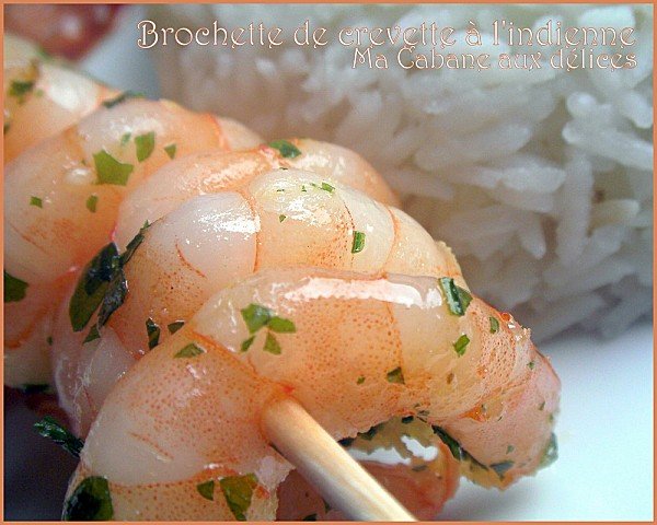 brochette de crevette garam massal