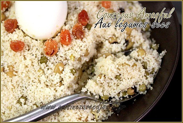 Makfoul couscous kabyle aux légumes secs