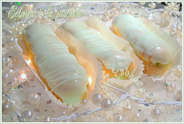 Eclairs creme chiboust pistache