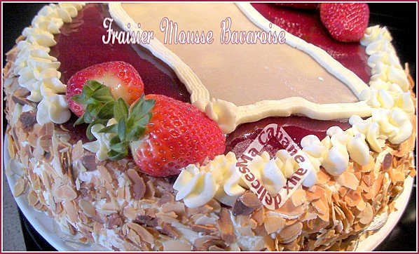 Fraisier mousse bavaroise aux fraises