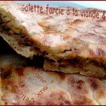 Galette ou pain farci a la viande et feta