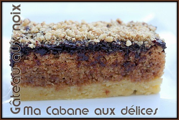 Gateau aux noix de Grenoble et noix de coco