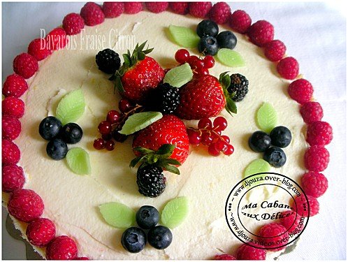 bavarois fraises citron