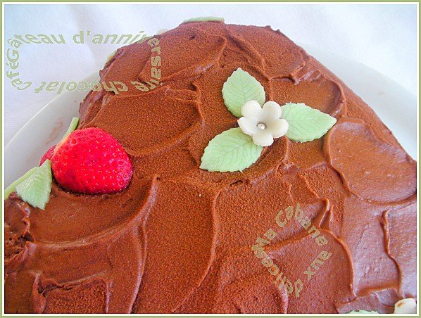 Gâteau génoise crème chocolat café