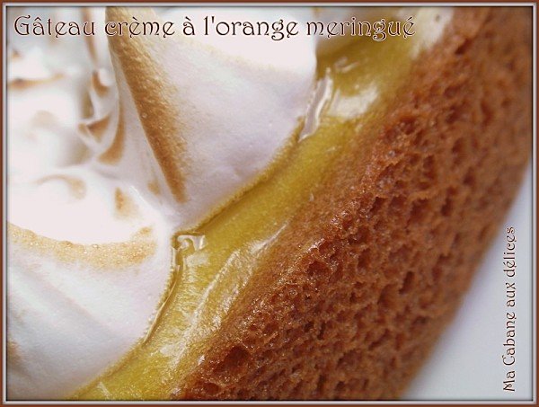 Gateau creme d'oranges meringué photo 2