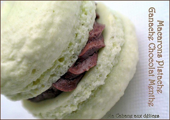 Macarons pistache ganache chocolat menthe photo 2