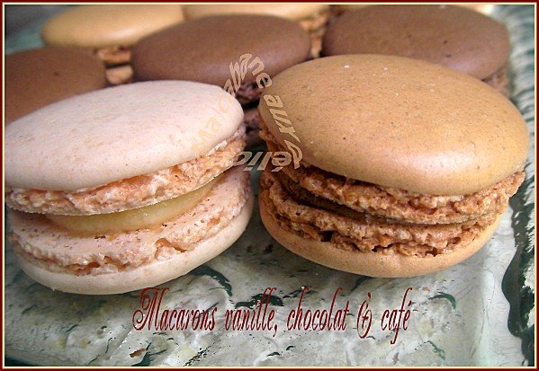 Macaron vanille chocolat café facile