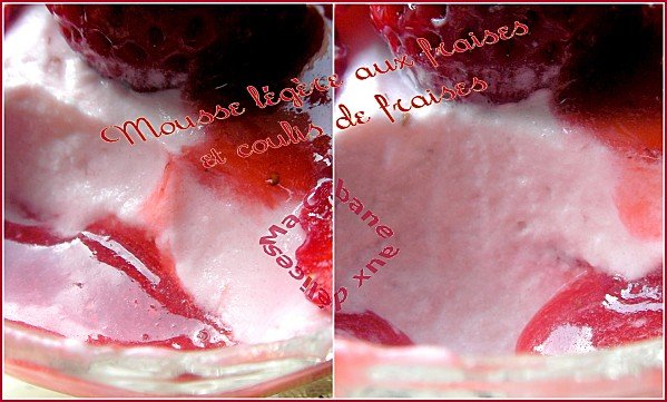 Mousse aux fraises a l'agar agar