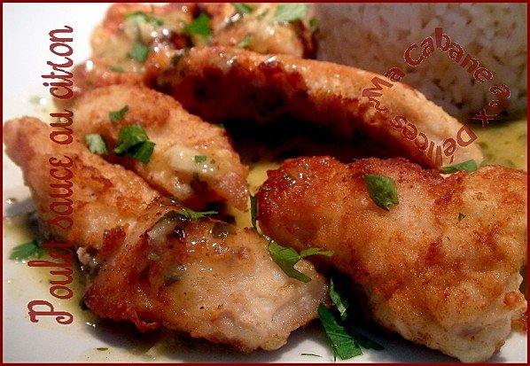 morceaux de poulet au citron