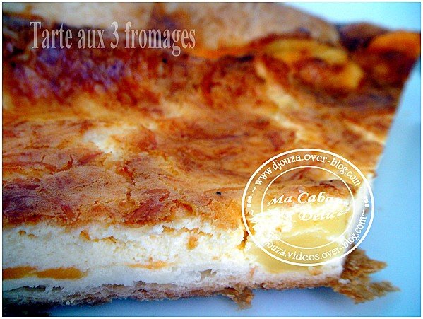 Tarte ou quiche aux trois fromages