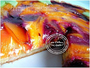 Tarte pêches framboises 014