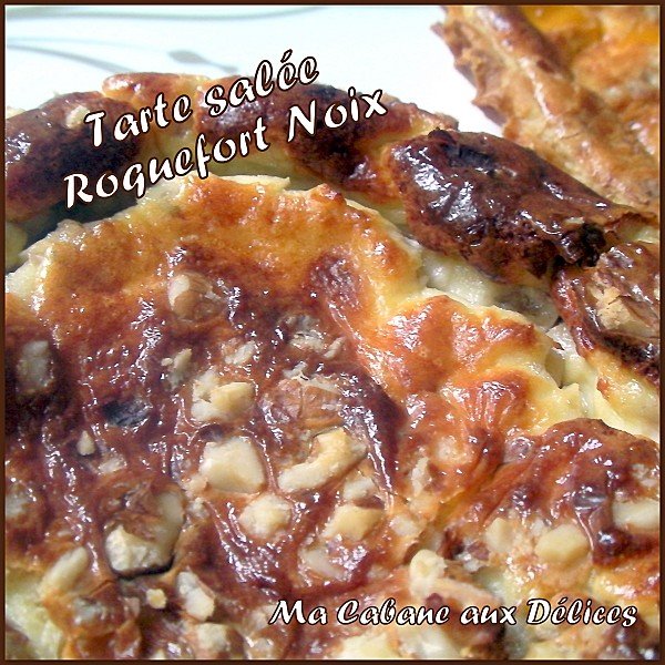 Tarte salée roquefort noix