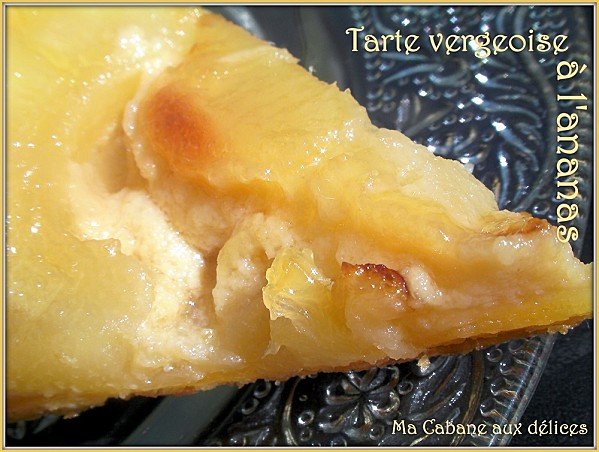 Tarte feuilletée ananas sucre vergeoise