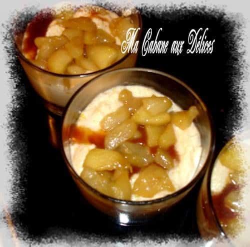 Verrine pomme poire caramélisée