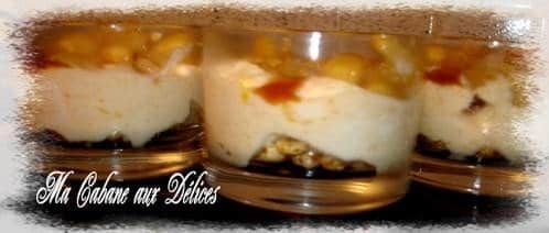 Verrine de pommes poires caramélisées