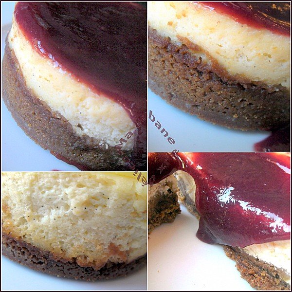 cheesecake vanille coulis de cassis