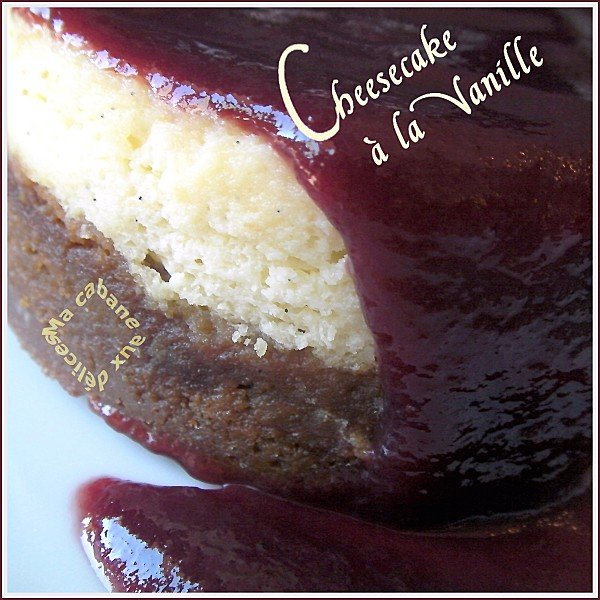 cheesecake vanille coulis de cassis