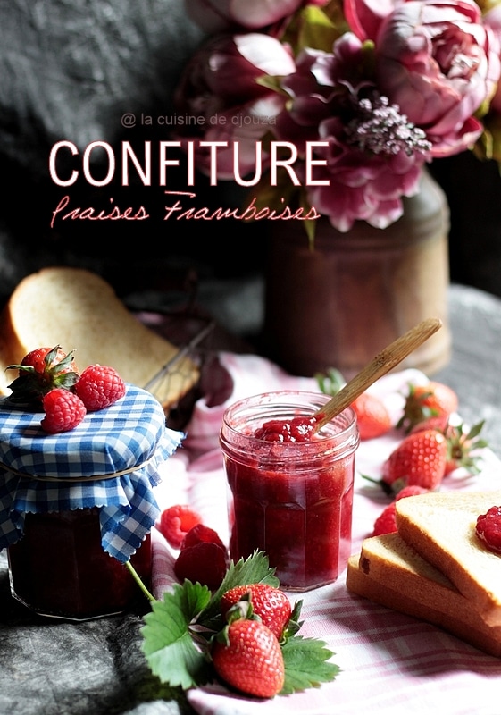 confiture fraises framboises légère en sucre