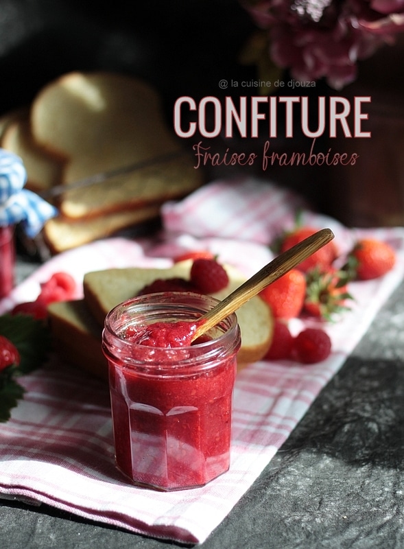 Confiture fraises framboises allégée