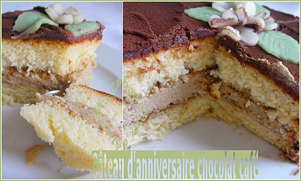 gâteau chocolat café montage