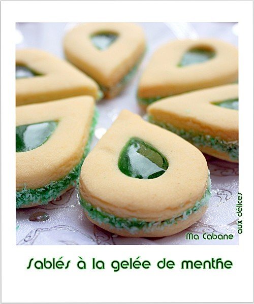 Sablé a la gelée de menthe gateau de l'aid