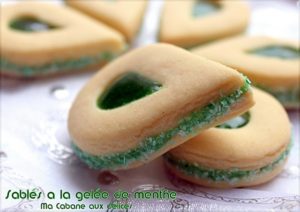 Sablés a la gelee de menthe