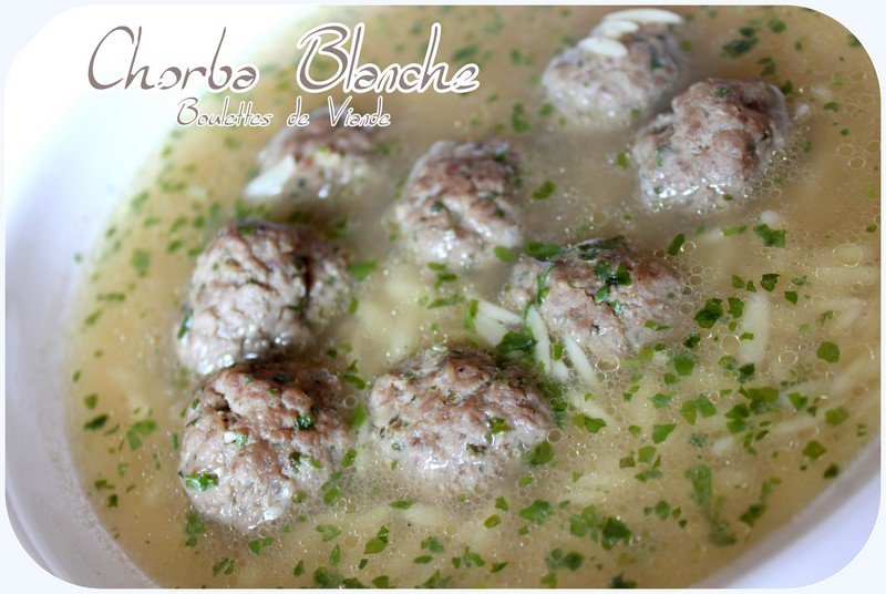 Chorba blanche aux boulettes de viande photo 2