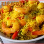 paella Riz espagnol poulet crevettes