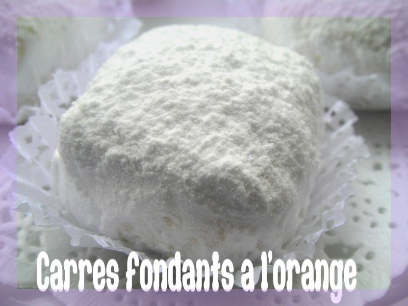 Carres fondants a l'orange