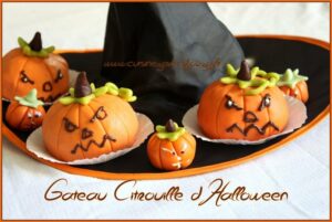 Gateau citrouille d'halloween