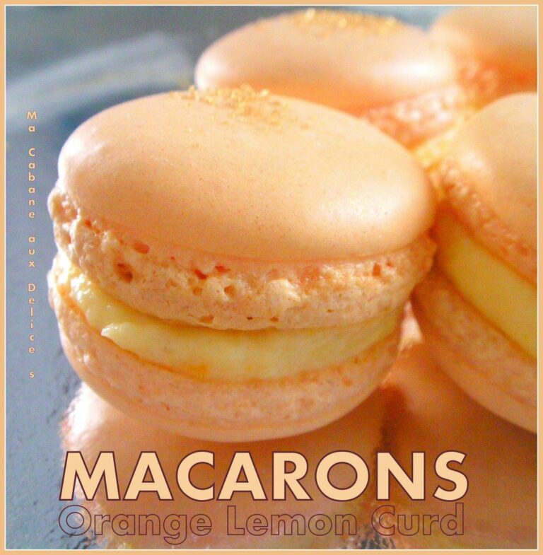 Macaron orange curd