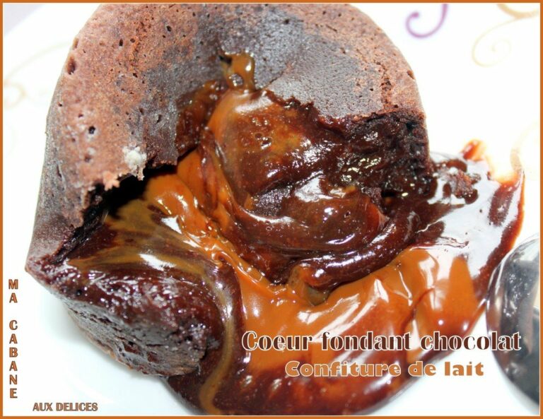 Fondant chocolat confiture de lait