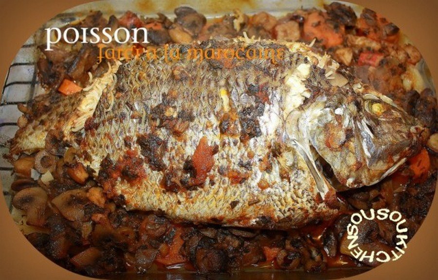 Poisson farci a la marocaine