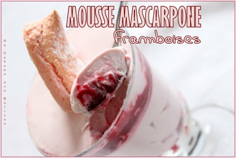 Mousse mascarpone framboises