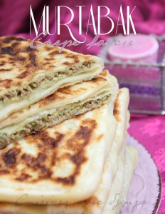 Murtabak crepe salée farcie à la viande hachée