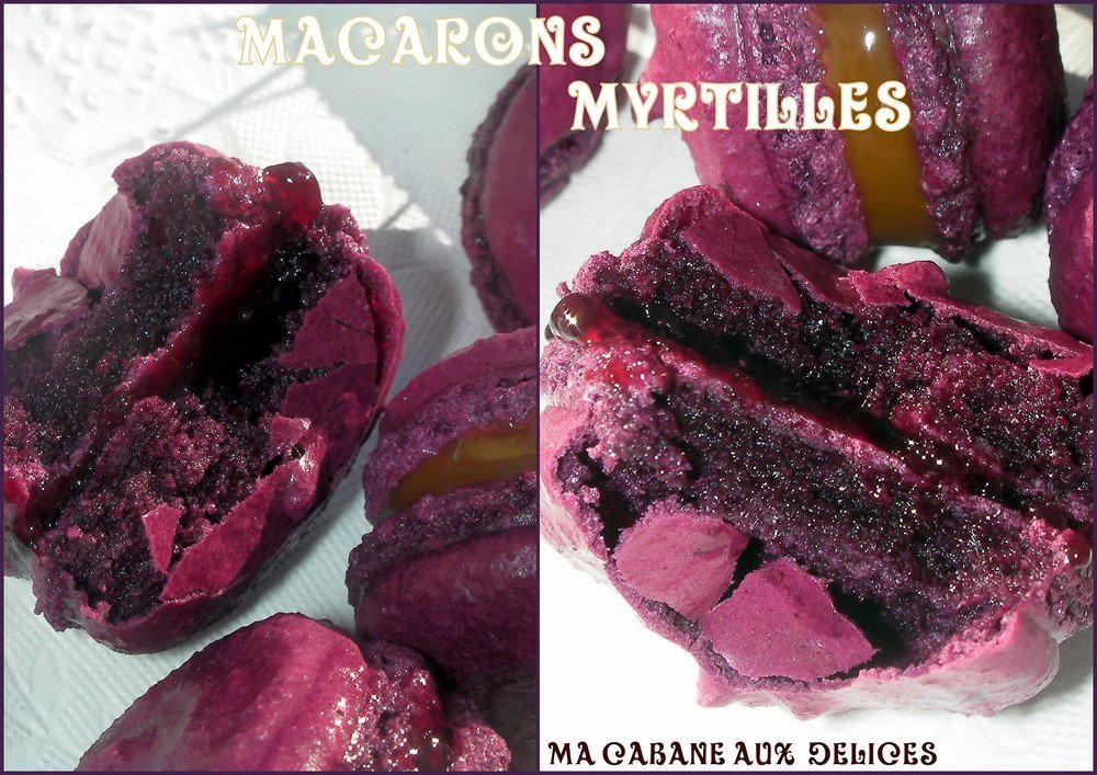 Recette macaron myrtille