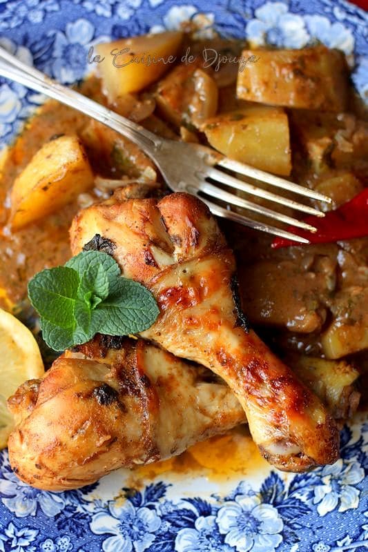 Poulet en sac cuisson au four avec pommes de terre