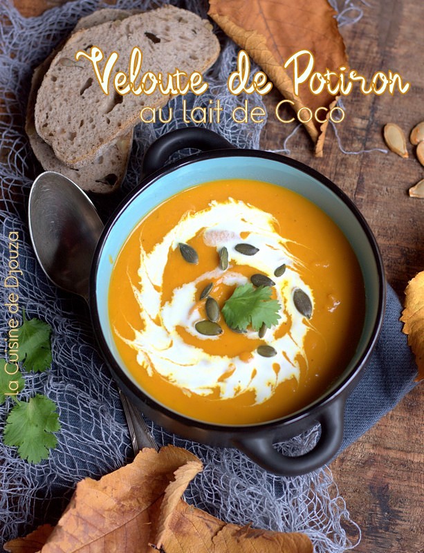 soupe veloutée de potiron au lait de coco