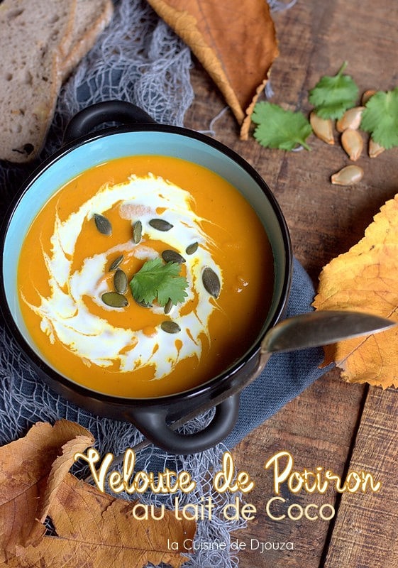 Soupe de potimarron au lait de coco