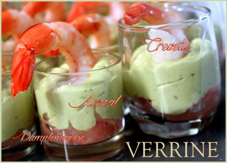 Verrine pamplemousse avocat crevette