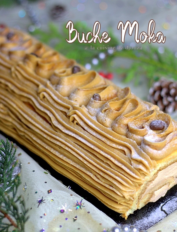 Bûche Moka à la crème au beurre café