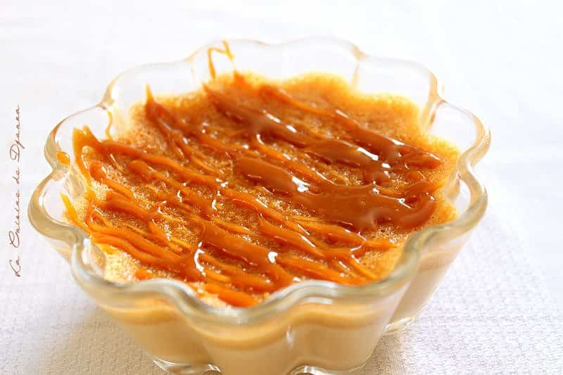 Crème aux oeufs sauce caramel